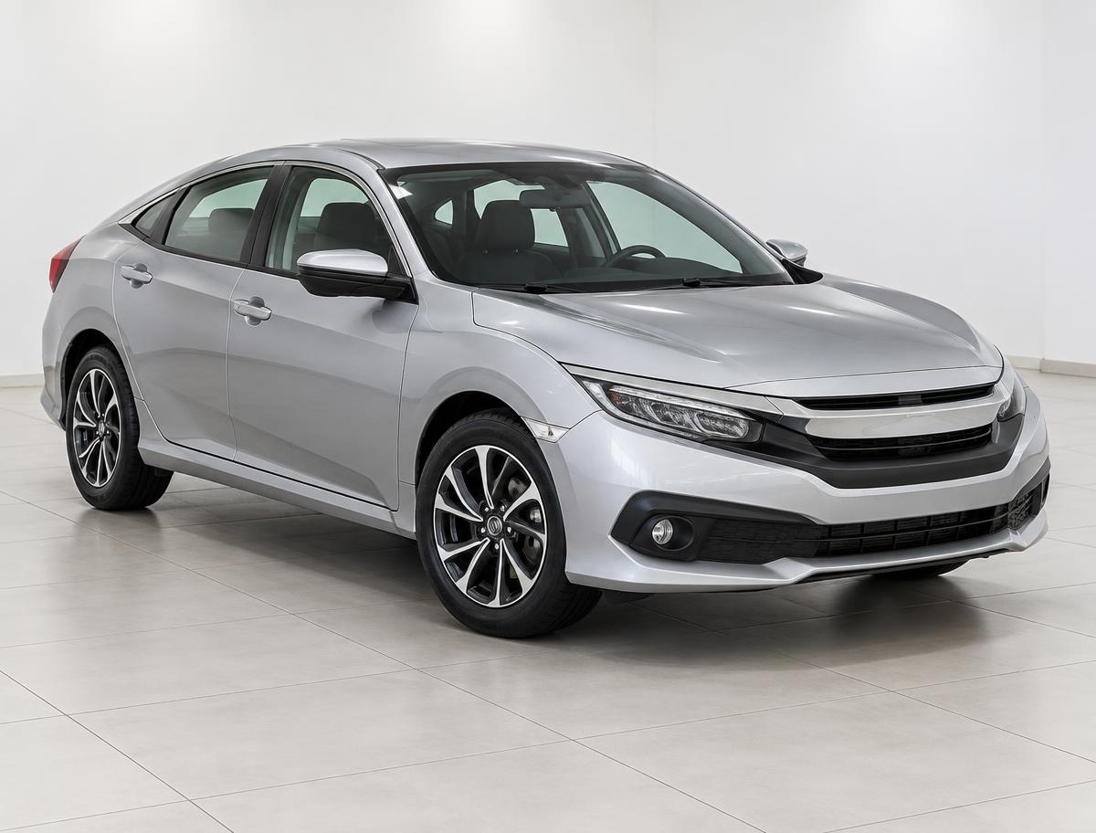 Honda Civic 2020 em vista frontal de três quartos